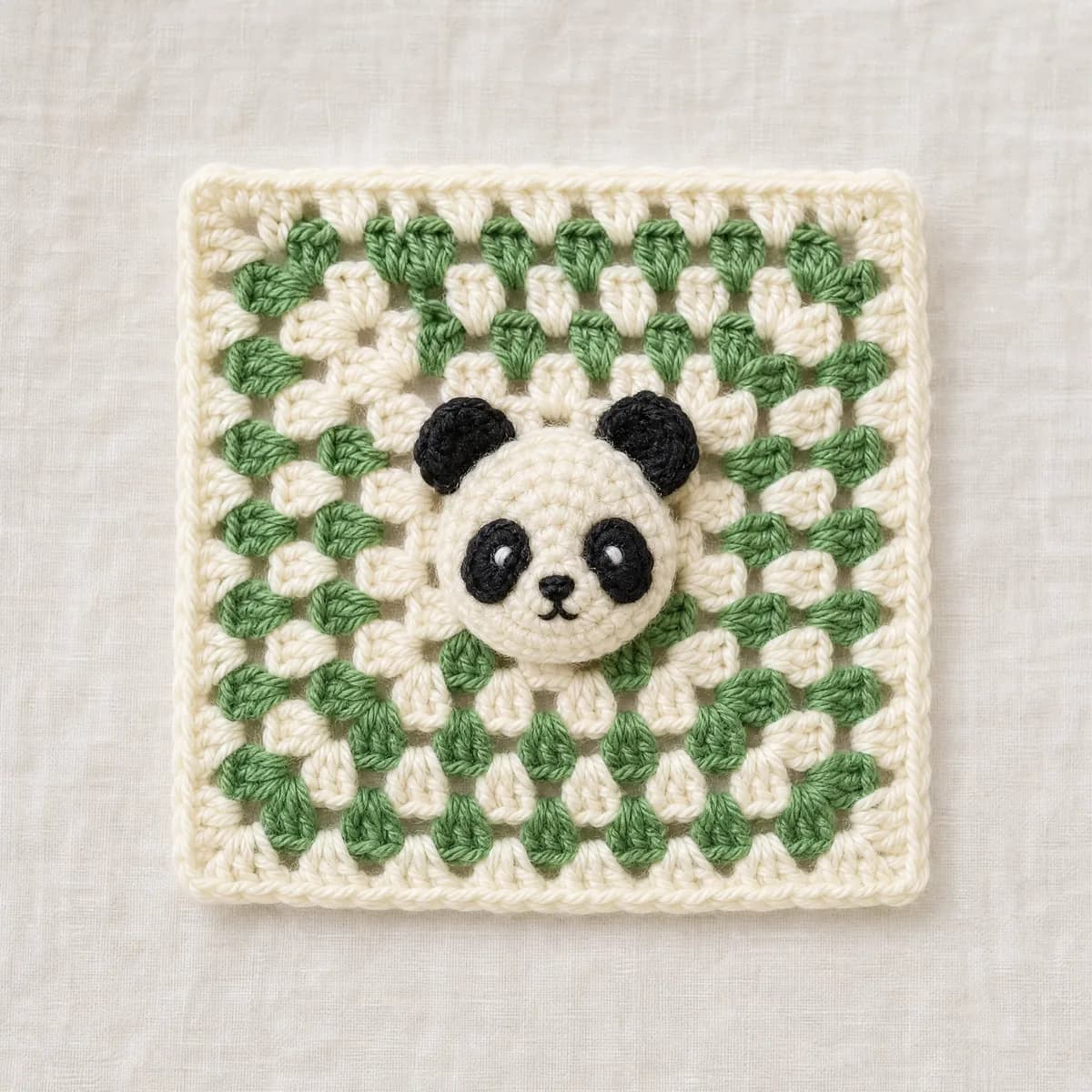 Paige the Panda Granny Square — A Playful Beginner Pattern crochet pattern